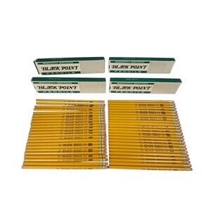Vintage Faber Castell No 2 Pencils Black Point 274 SOFT Lot of 47 UNUSED